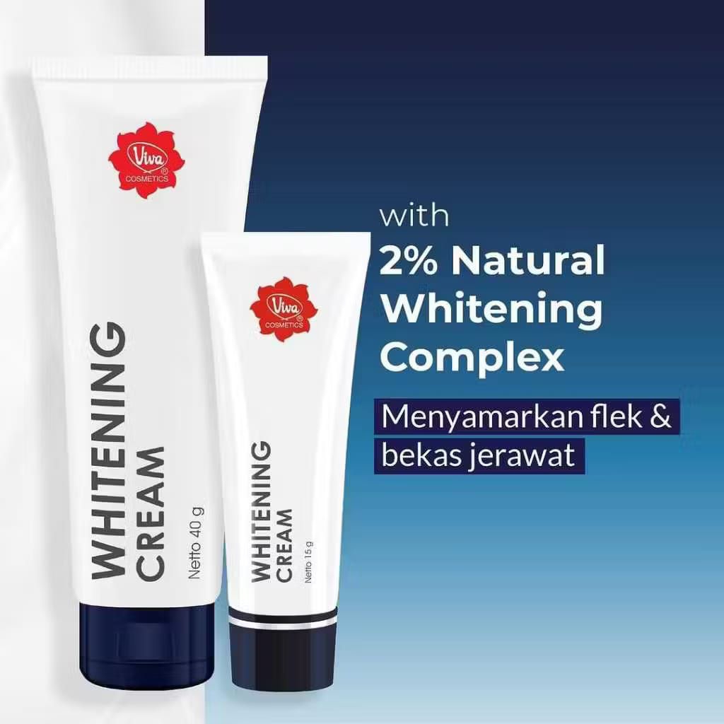 Viva Whitening Cream 40gr | Viva Whitening Cream 15gr | Viva Whitening Cream memudarkan flek hitam |