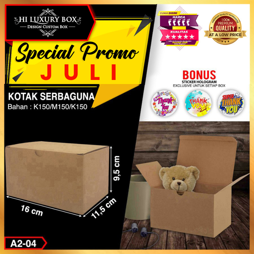 

Kotak Kado Dus Kado Kotak Serbaguna Kraft Murah 16x11.5x9.5