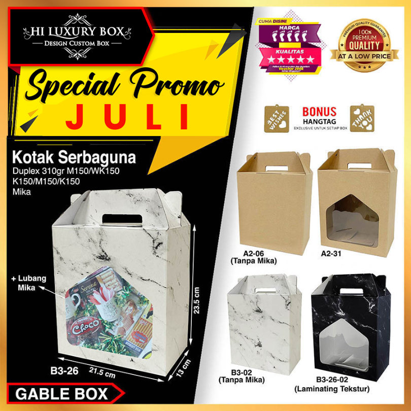 

Kotak Souvenir | Box Hampers | kado | Kotak Kardus | Kraft | 21.5x13x23.5