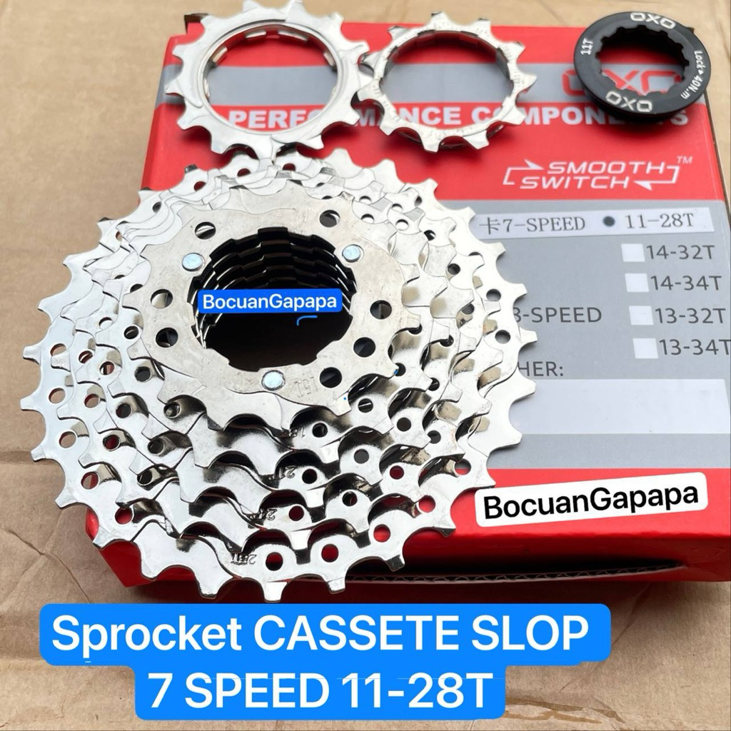 Sprocket 7 speed cassette slop OXO 11-28T