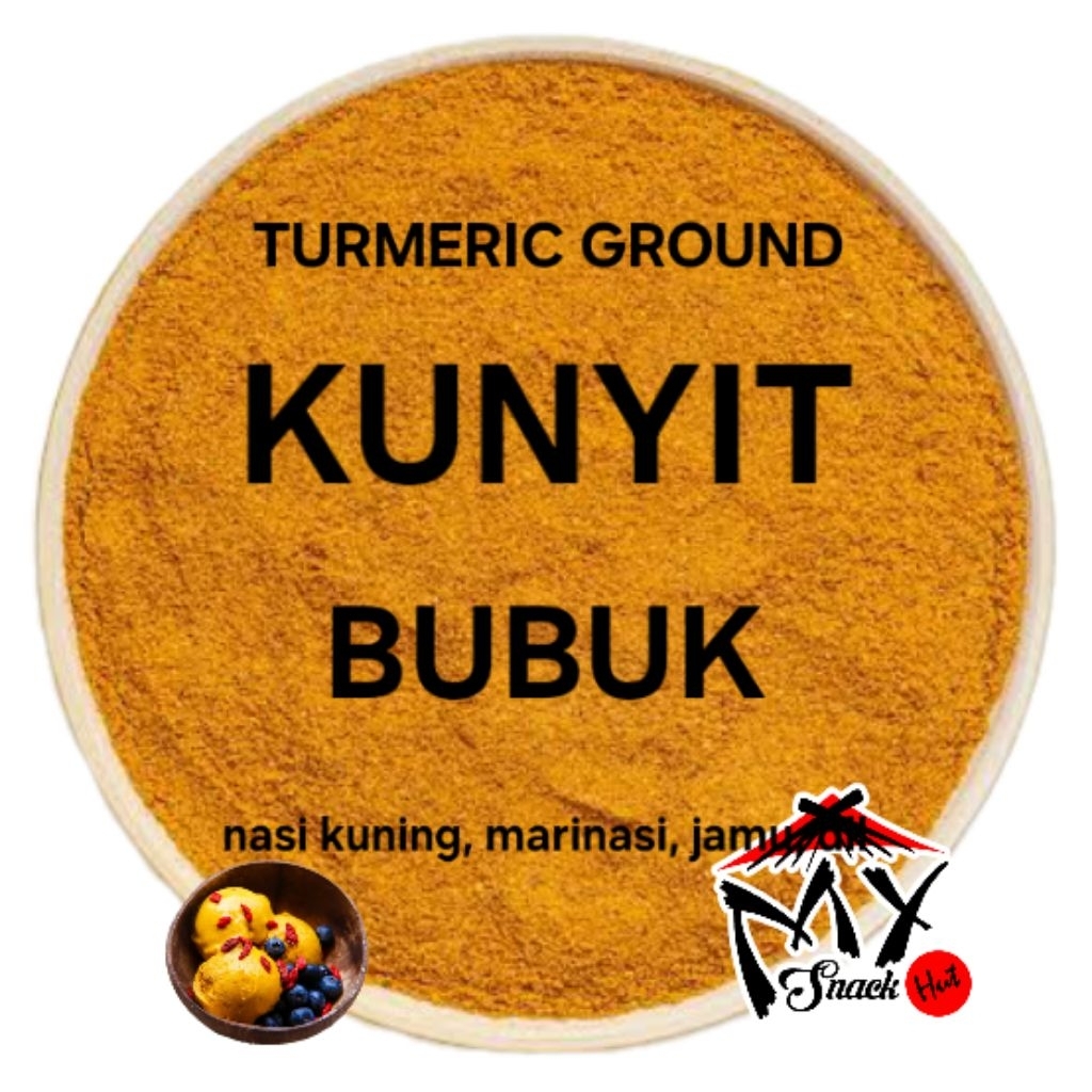 

KUNYIT BUBUK 100GR PURE TURMERIC GROUND POWDER KURKUM CURCUMA HALDI ICE ES CREAM JAMU ROTI KUE CAKE