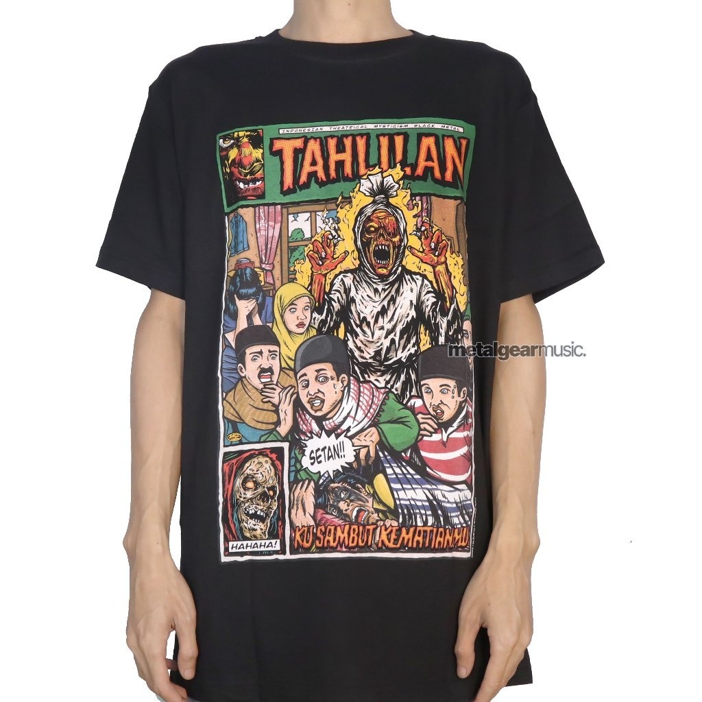 TAHLILAN - SETAN TSHIRT / TSHIRT BLACK METAL ORIGINAL / BAJU DISTRO CASUAL KEREN KATUN COMBED NYAMAN