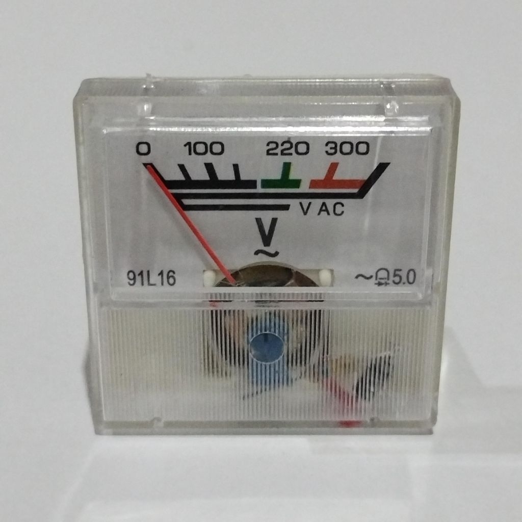 91L16 VU Meter Analog AC Kecil Kotak Voltmeter AC Voltmeter Stabilizer Volt AC meter  4x4cm