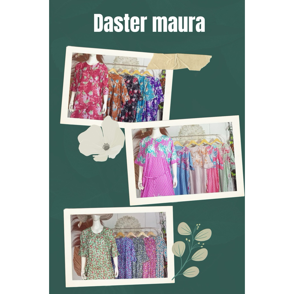 daster maura kodian (isi 20 pcs ), daster motif bunga, daster 3/4, daster bagus, daster cantik, dast