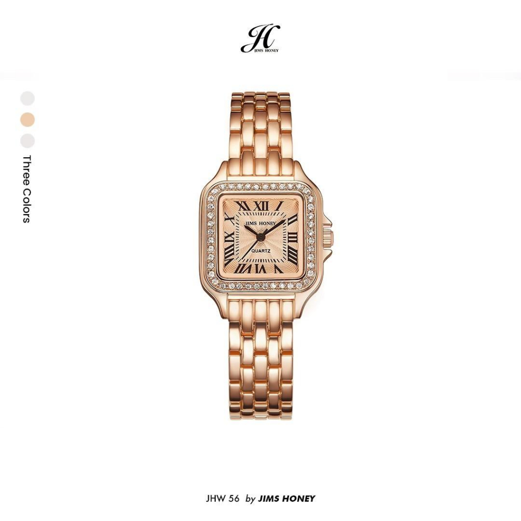 JIMS HONEY Jam Tangan Wanita JHW 56 Terbaru (Free Box & Baterai) Kaca Stainless Watches jam  tangan  wanita Elegan