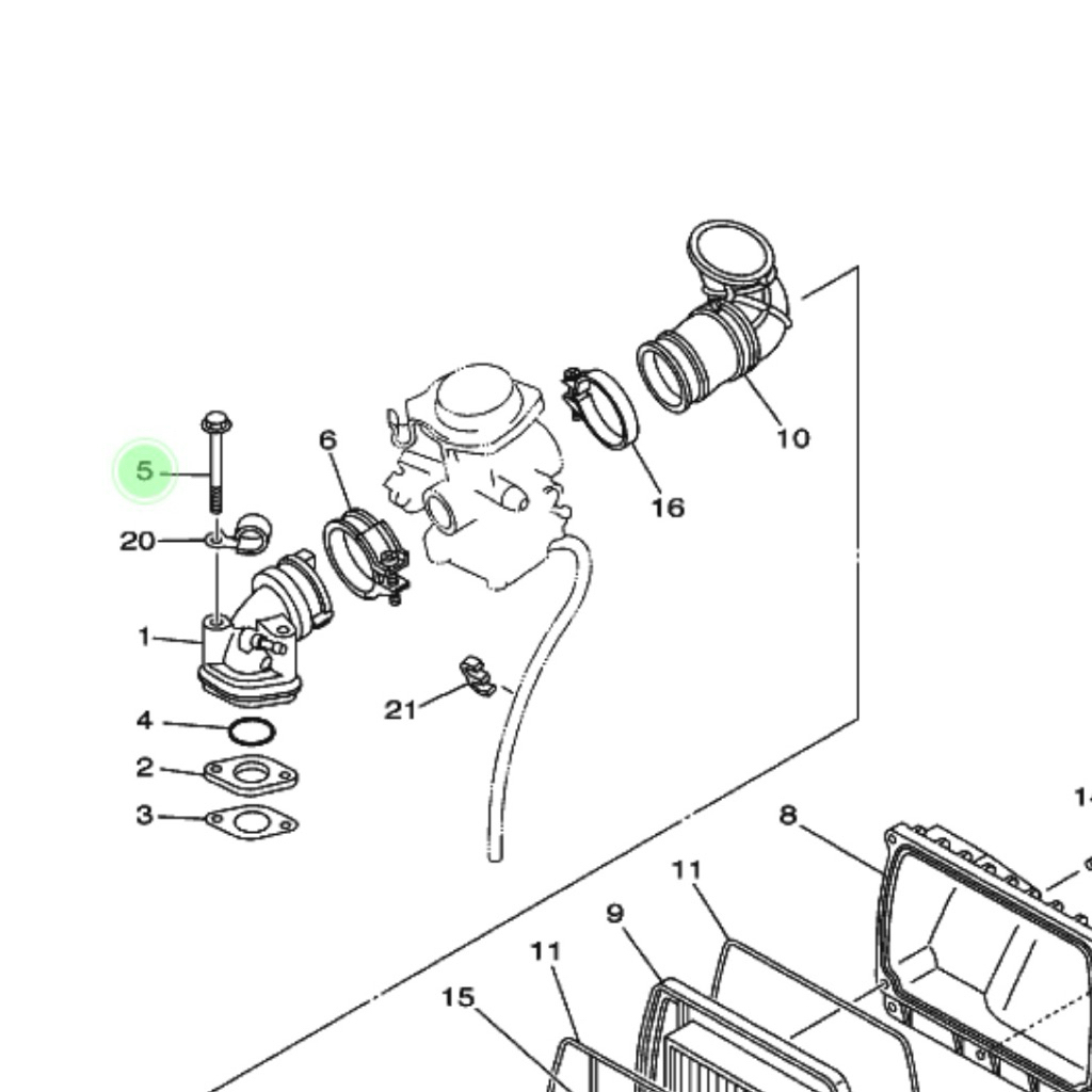 BOLT FLANGE BAUT INTAKE INTEK MANIPUL MANIFOLD MIO LAMA SPORTY SMILE S