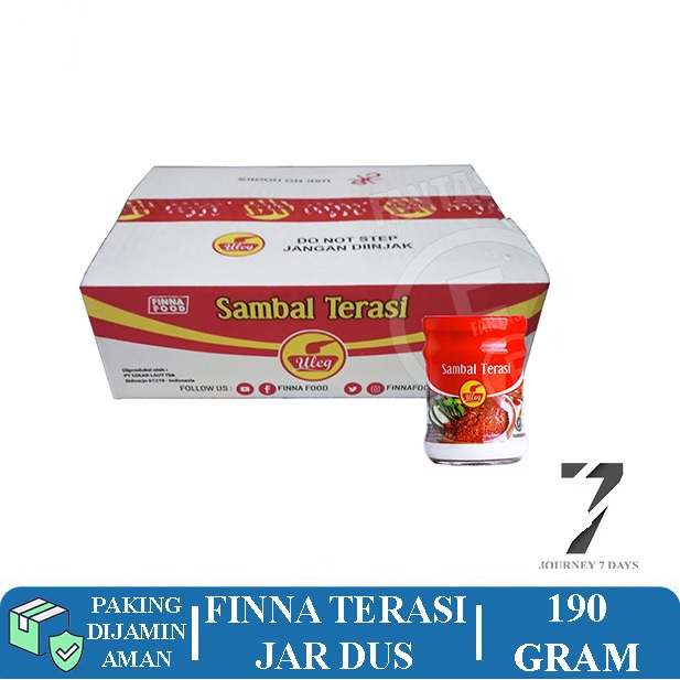 

FINNA SAMBAL ULEG TERASI JAR DUS PER 12 PCS JOURNEY 7 DAYS DENGAN PAKING AMAN