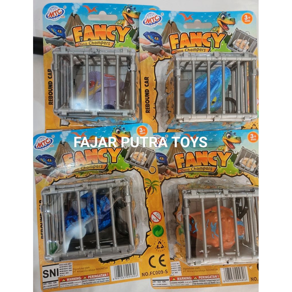 MTC TOYS Grosir Mainan Anak Dino Gigit + Ban Pull Back Chompers FC0095