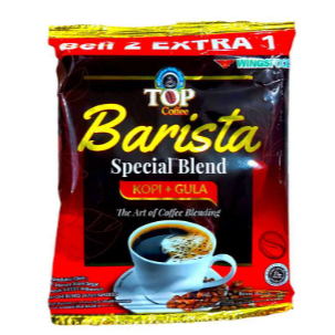 

TOP KOPI BARISTA SPESIAL BLEND @25g 1 Renceng 15 Sachet