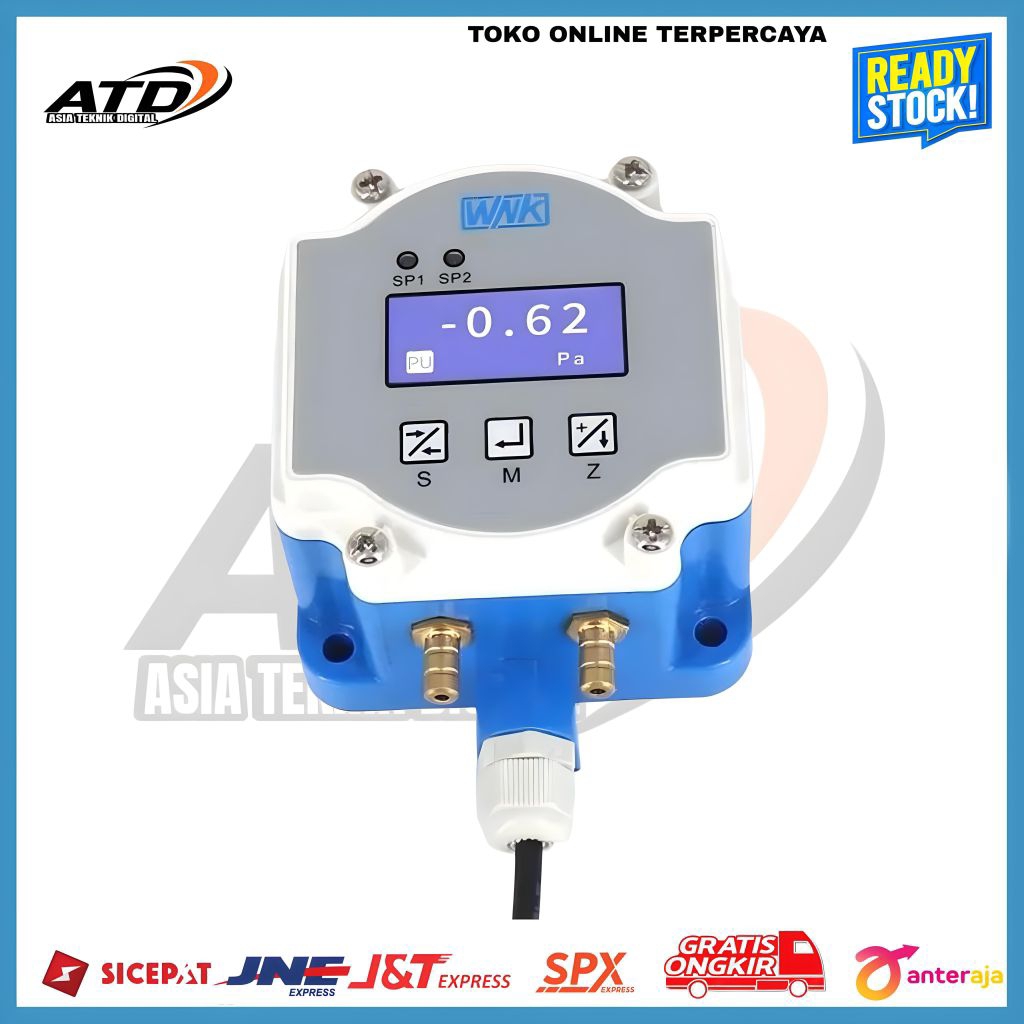 WNK Digital Air Differential Pressure Sensor Low Differential Pressure Transducer HVAC Pressure Diff