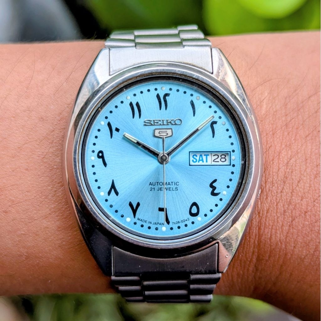 Seiko 5 Automatic Arabic Dial Blue