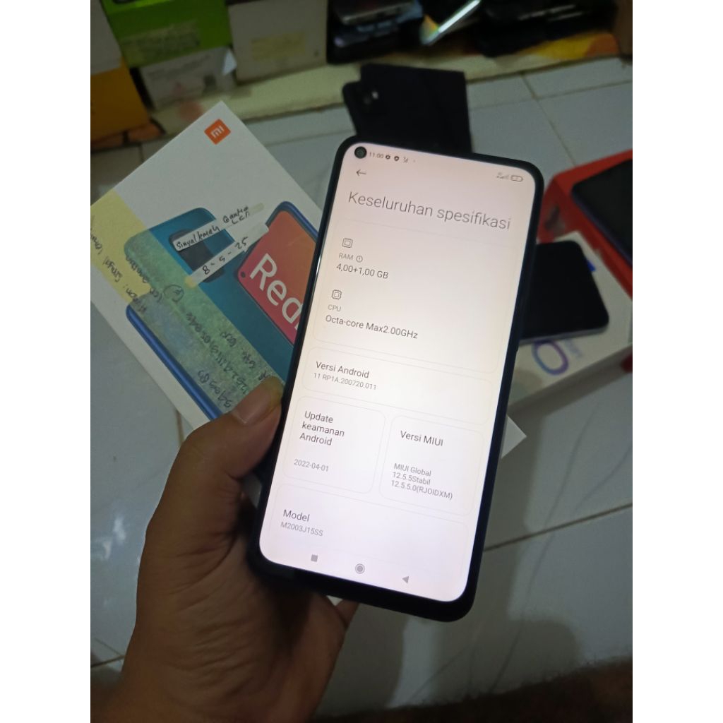 redmi note 9 ram 4+1/64 hp resmi bukan repalbish