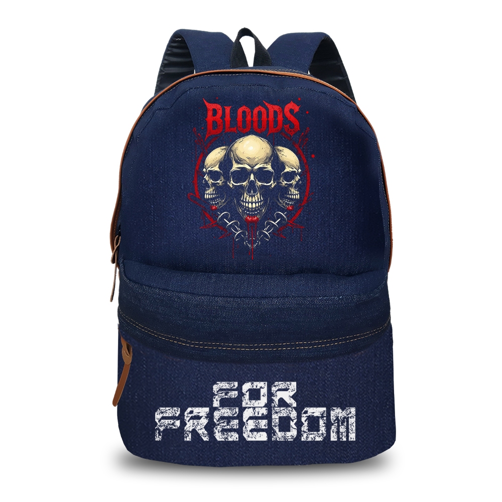 Tas Ransel Pria Distro Bahan Denim untuk Sekolah Tas Punggung Jeans