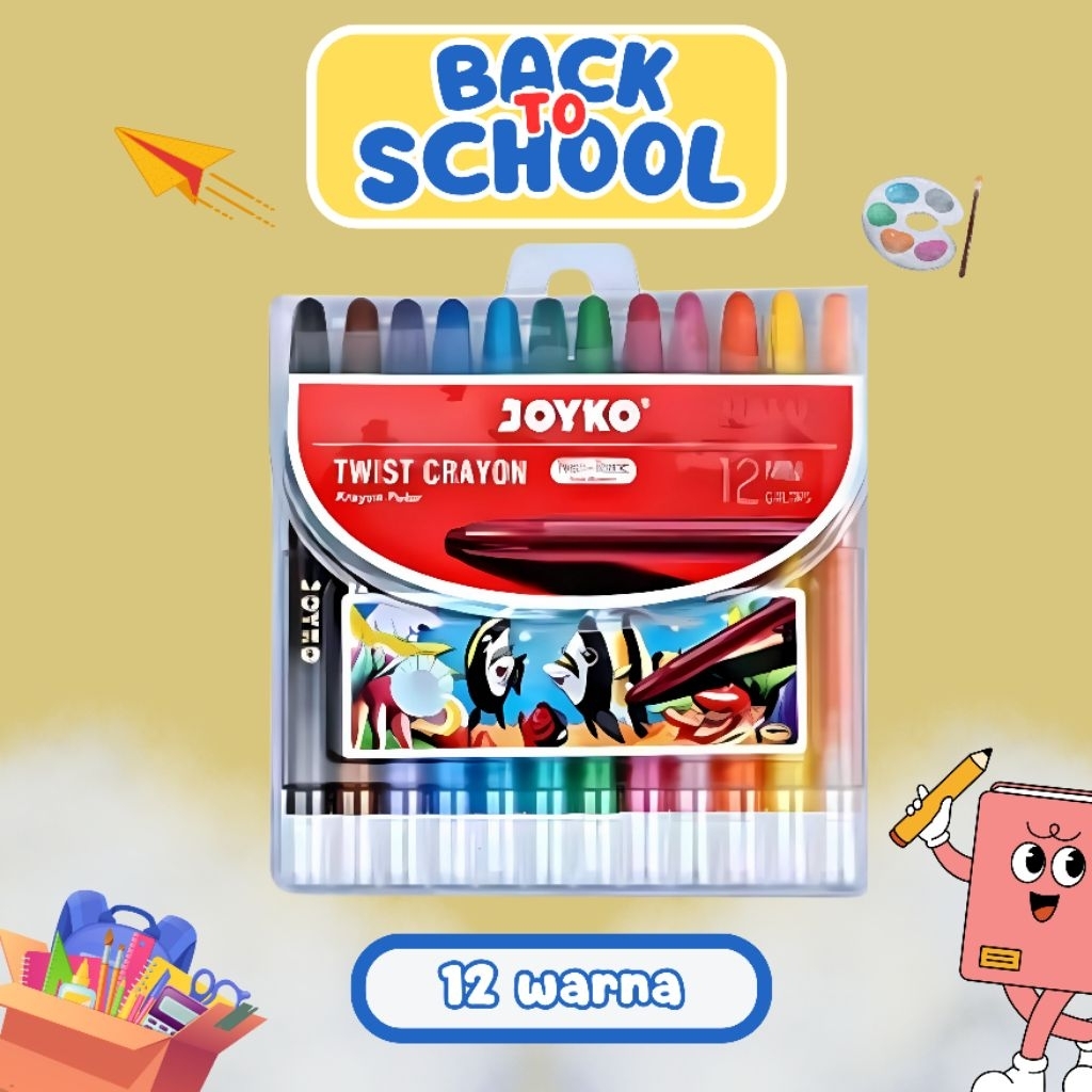 

Crayon Putar Joyko 12 Warna