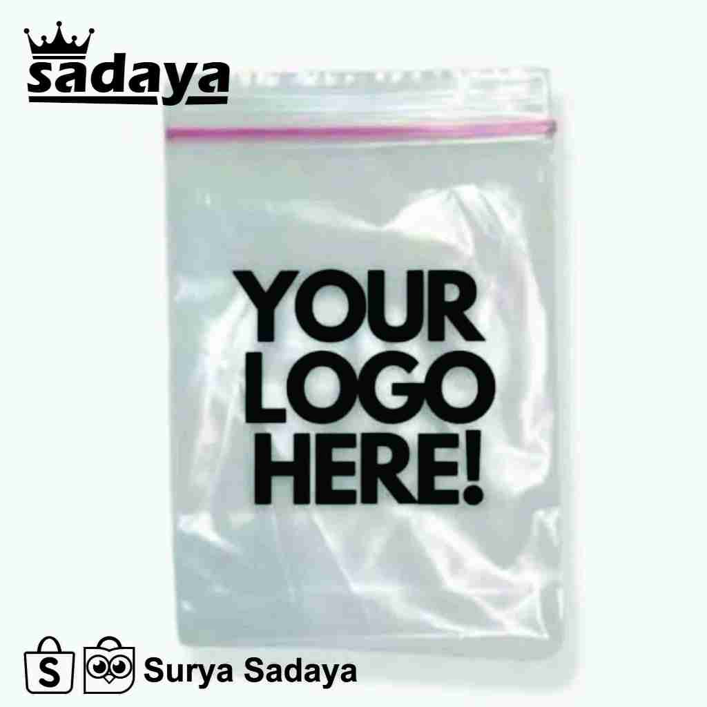 

Plastik Klip 16x25 sablon plastik packaging ziplock tanpa gagang Custom Plastik Klip