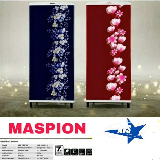 MASPION KULKAS 1 PINTU 180L URG 180FB/FM