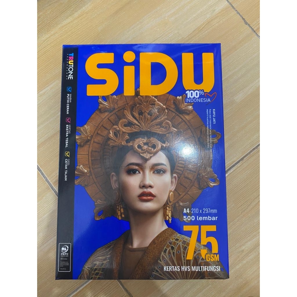 

Kertas HVS Sidu A4 75gsm 500 lembar berat 2,5kg