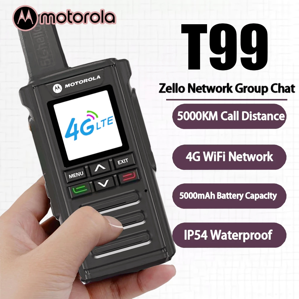 Motorola T99 Applicable To POC Zello Walkie Fleet HT Walkie Talkie POC 4G Global Handy Talky