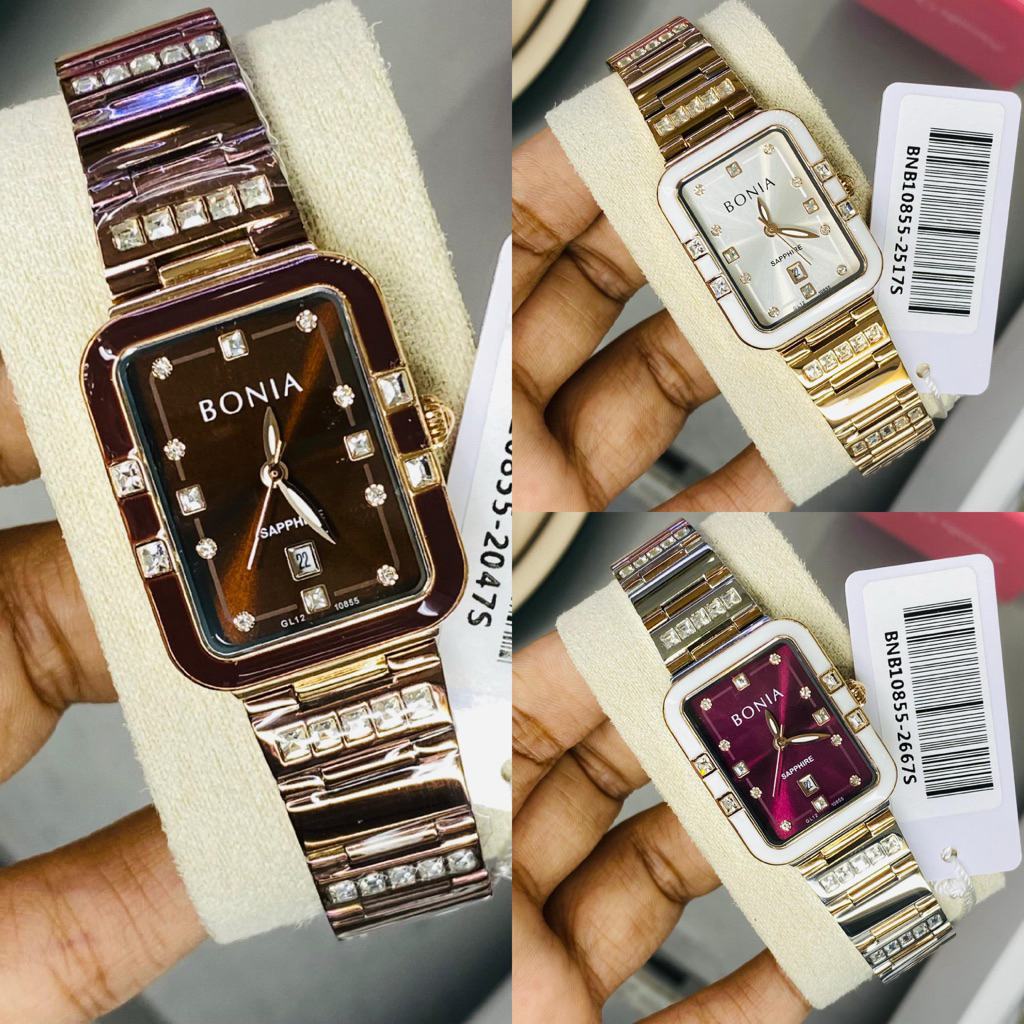 JAM TANGAN WANITA BONIA BNB10855 SAPPHIRE CERAMIC ORIGINAL GARANSI RESMI 1 TAHUN