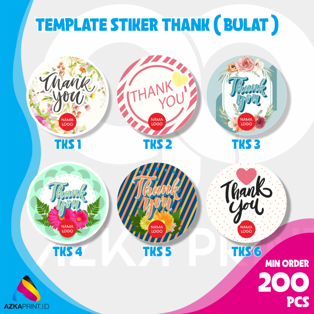 

[CROMO A3] Cetak Stiker THANKS - stiker thank you - stiker label - stiker logo - stiker terimakasih