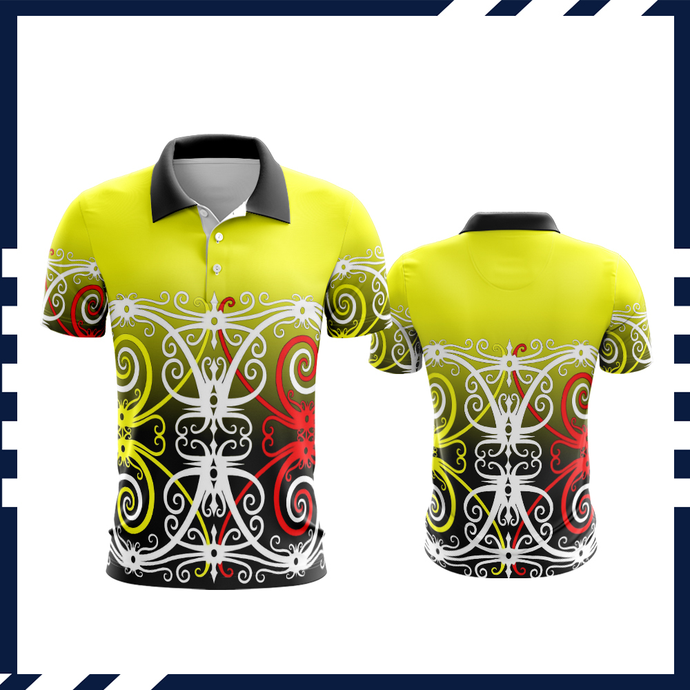 Baju Dayak Pria Baju Batik Dayak Kalimantan Anak Dewasa Motif Batik Lengan Panjang Pendek