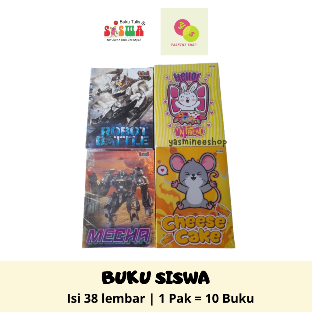 

Buku Tulis Siswa 38 Lembar - 1 Pak isi 10 Buku /Buku Tulis/Buku Murah/Promo Buku Tulis