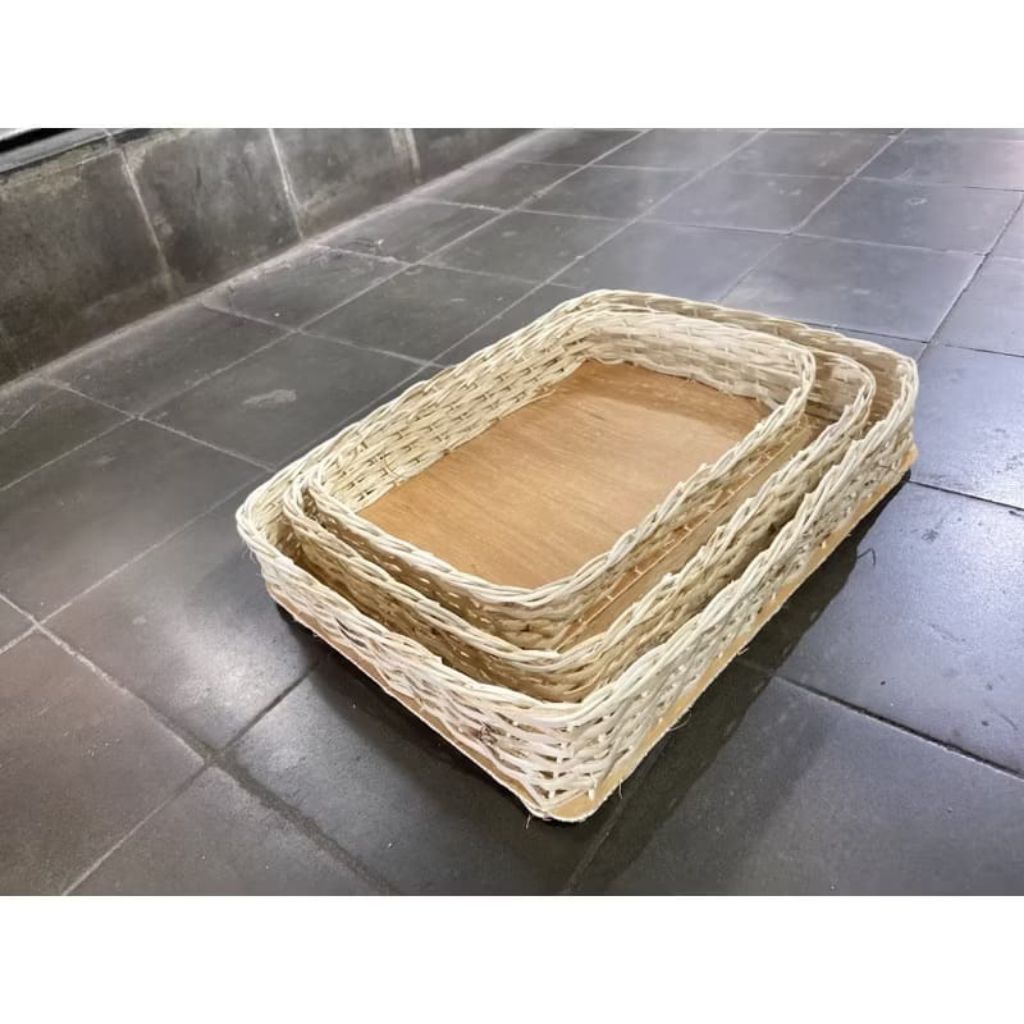 

Nampan Rotan | Keranjang Rotan set isi 3 | Parcel Hantaran Seserahan
