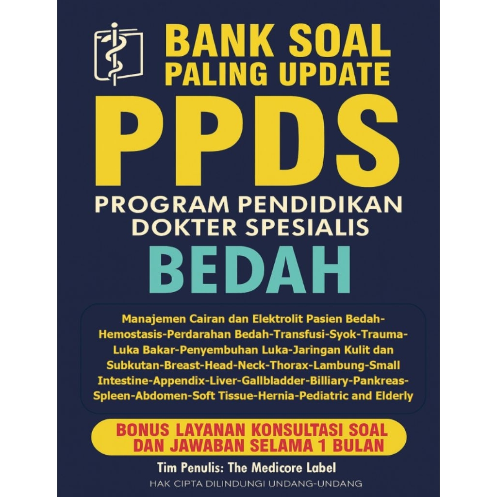 Bank Soal PPDS Spesialis Bedah Surgery Buku Ujian Kompetensi Masuk Sp.B Cairan dan Elektrolit Hemost