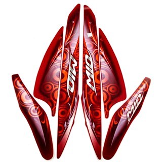 Striping Stiker Mio Sporty 2011Merah Terbaik List body Standart Mio Sporty Cw 2011 Terbaik