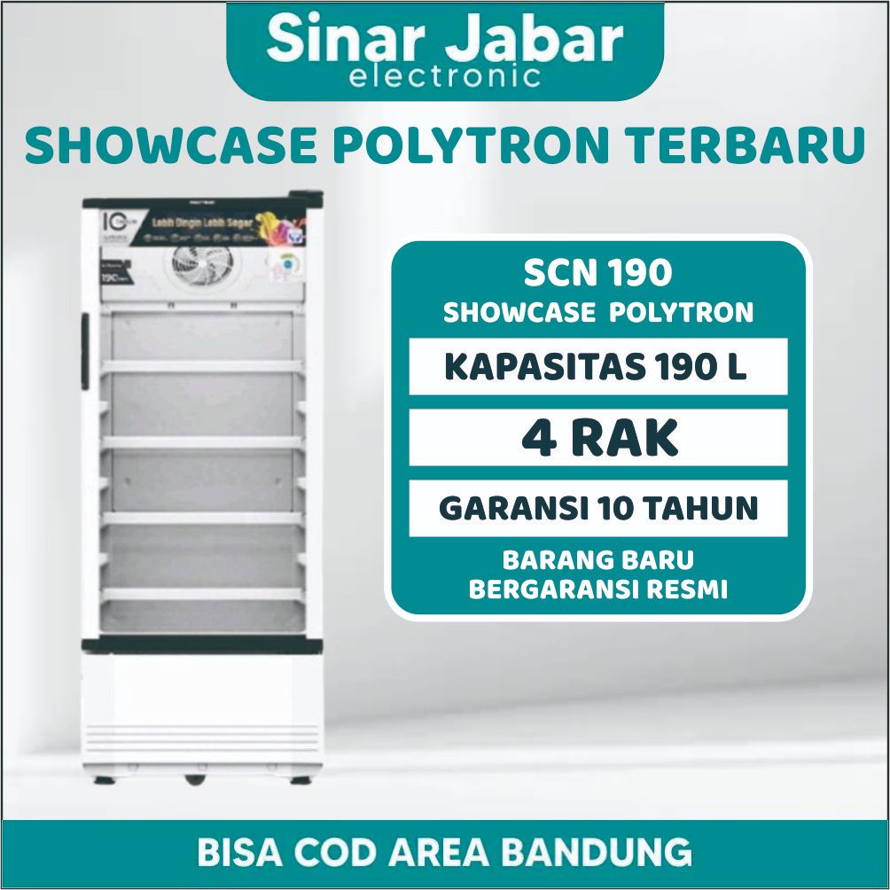 SHOWCASE POLYTRON SCN 190 4 RAK DISPLAY COOLER KULKAS LOW WATT