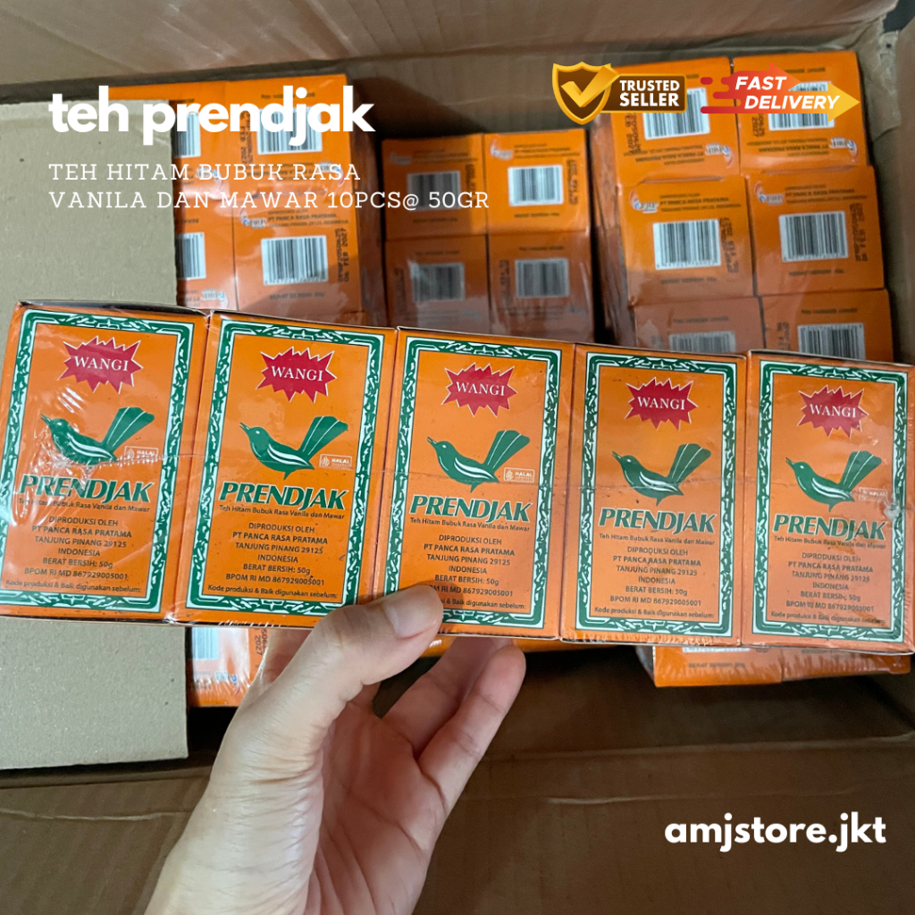 

Teh Prendjak Bubuk Rasa Vanilla dan Mawar Isi 10 kotak