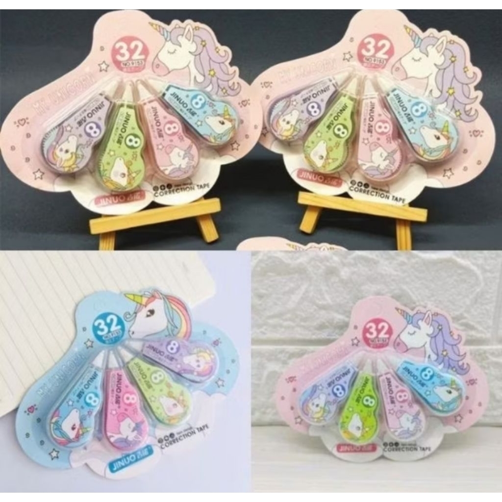 

Tip Ex Roll 1 Set 4 PCS meter motif Unicorn