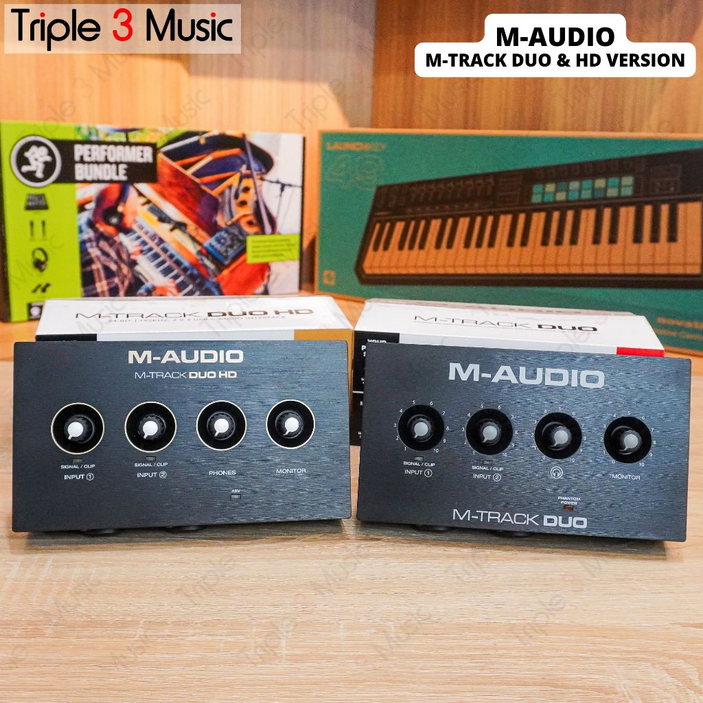 M-Audio MTRACK SOLO DUO M-TRACK DUO HD Soundcard RECORDING ORIGINAL GARANSI