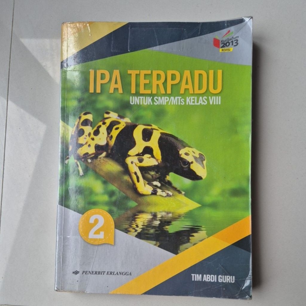 Buku IPA Terpadu SMP 2 / VIII / kelas 8 Erlangga preloved sm