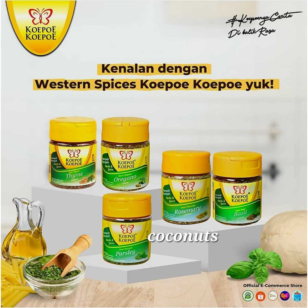 

Koepoe Koepoe Western Spices Daun Oregano / Thyme / Basil / Rosmary / Parsley