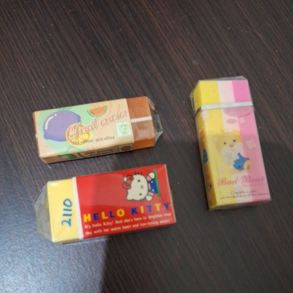

Penghapus Hello Kitty / Fruit Eraser / Lapis 3 warna