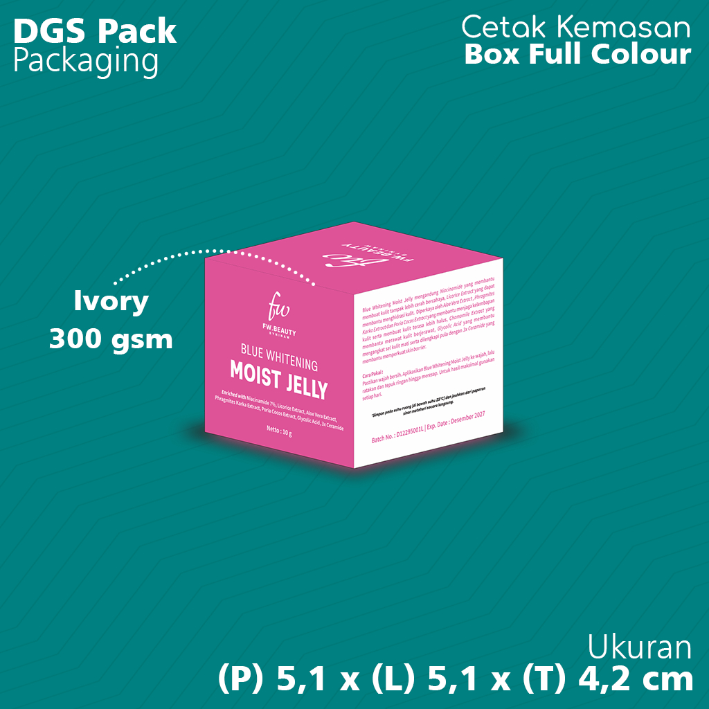 

Box custom full colour/logo sendiri/design sendiri ukuran P x L x T : 5,1 x 5,1 x 4,2 cm