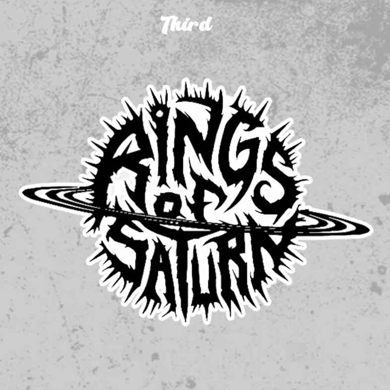 

sticker rings of saturn vinil cutting anti air / sticker band/ sticker metal