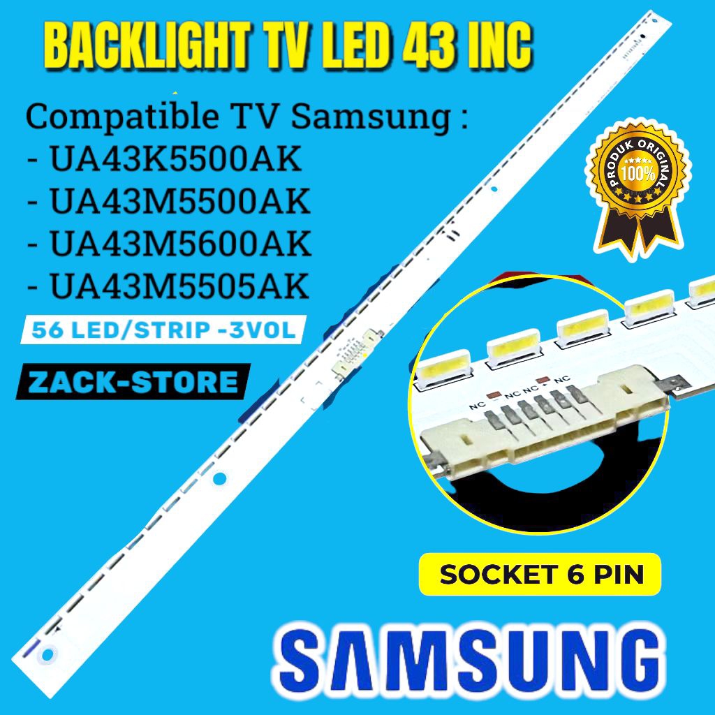 BACKLIGHT TV LED SAMSUNG 43 INC UA43K5500AK UA43M5500AK UA43M5600AK UA43M5505AK UA 43K5500AK 43M5500