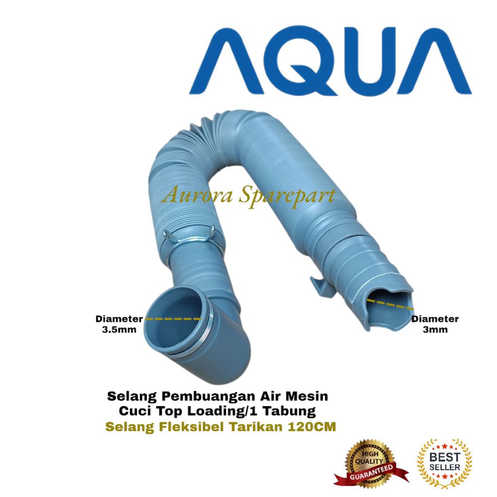 Selang pembuangan air mesin cuci Aqua Top loading/1 Tabung pintu bukaan Atas