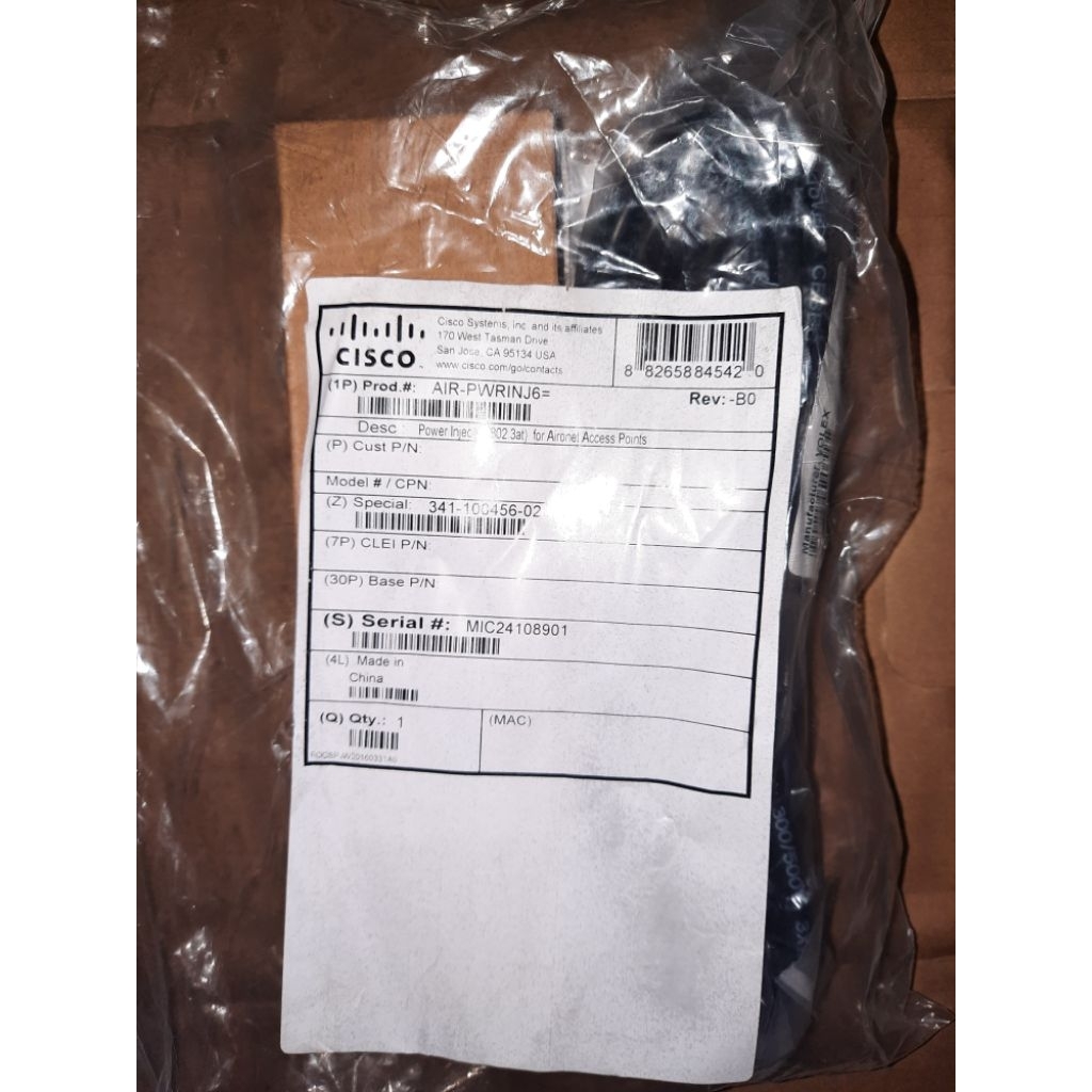 Poe injector CISCO AIR-PWRINJ6