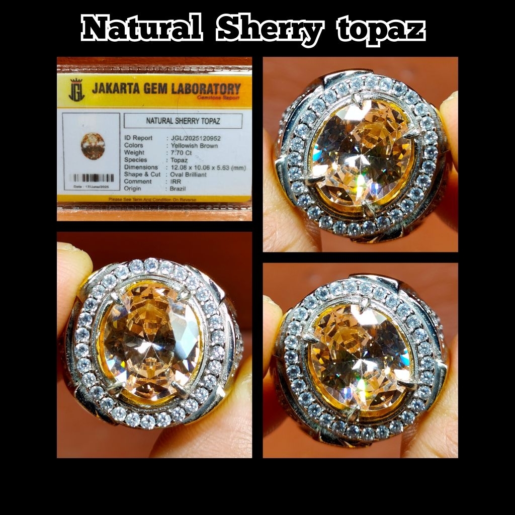 NATURAL BATU SHERRY TOPAZ BRAZIL