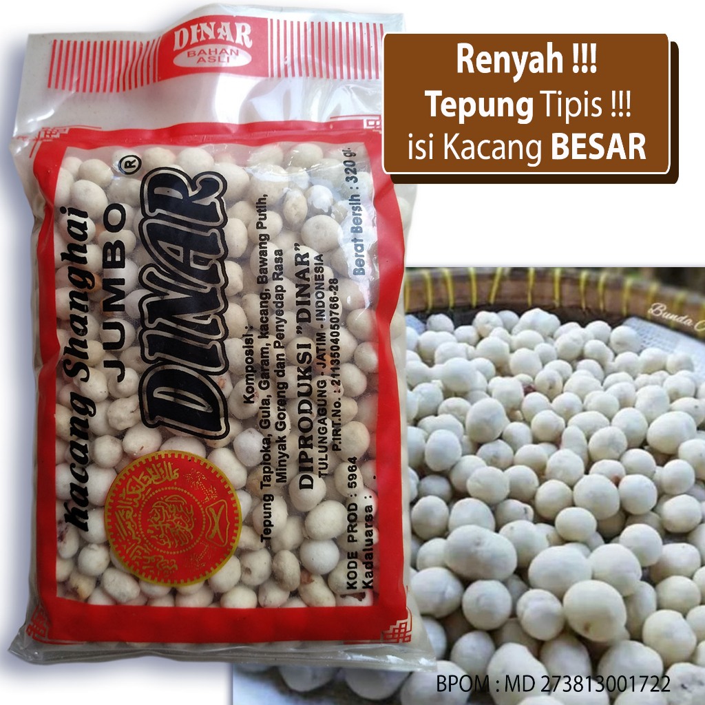 

Cemilan jajanan santai Best Seller rasa gurih tepung tipis isi kacang besar Renyah kriuk kriuk cocok buat cemilan teman rekreasi kamping bersama keluarga dll ~ shanghai Dinar 350g