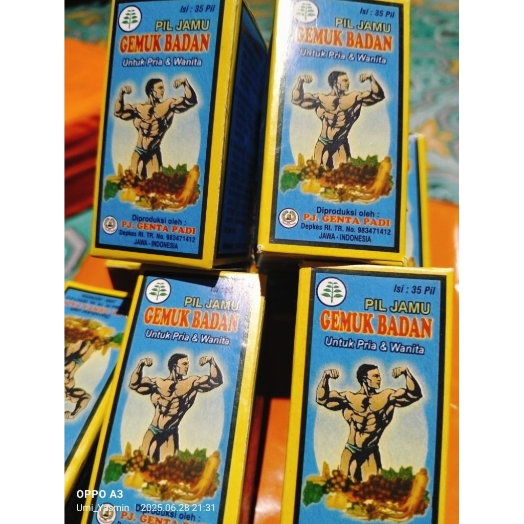 GEMUK BADAN pria&wanita isi:35 pil.