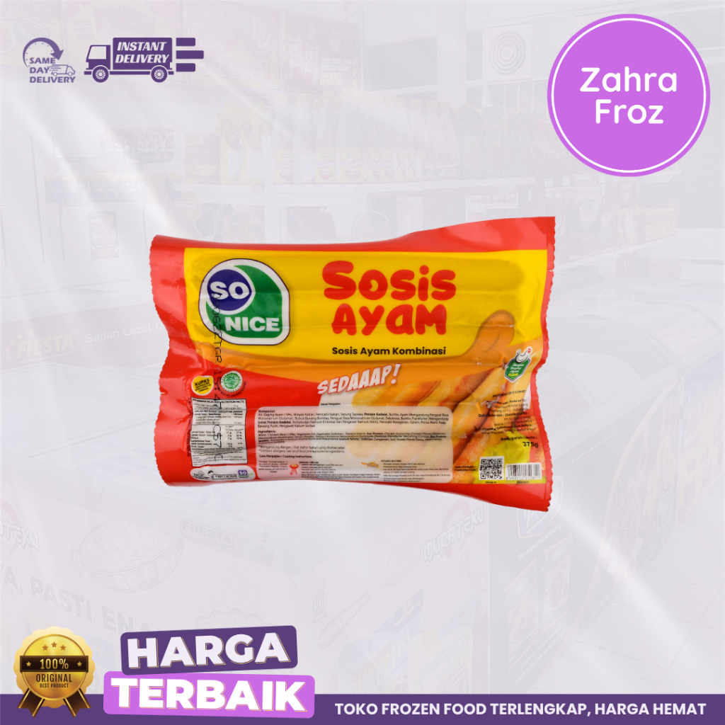 

SO NICE SOSIS AYAM 375 GR