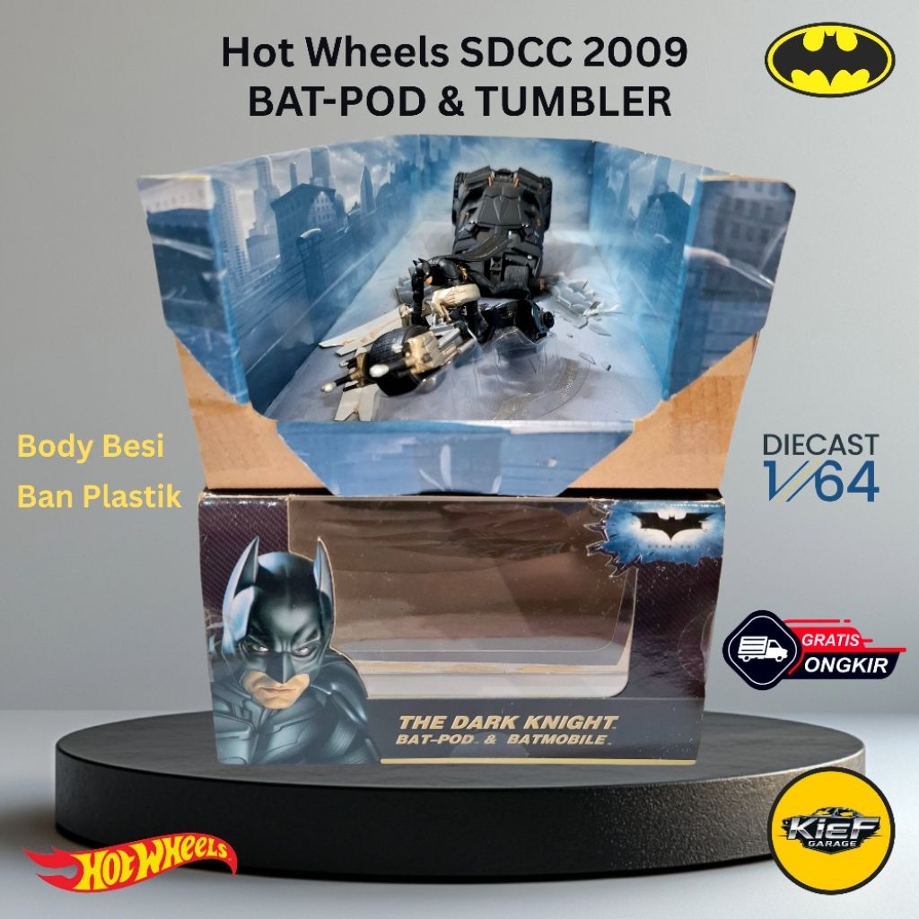 Hot Wheels 2009 San Diego Comic Con (SDCC) BAT-POD & TUMBLER
