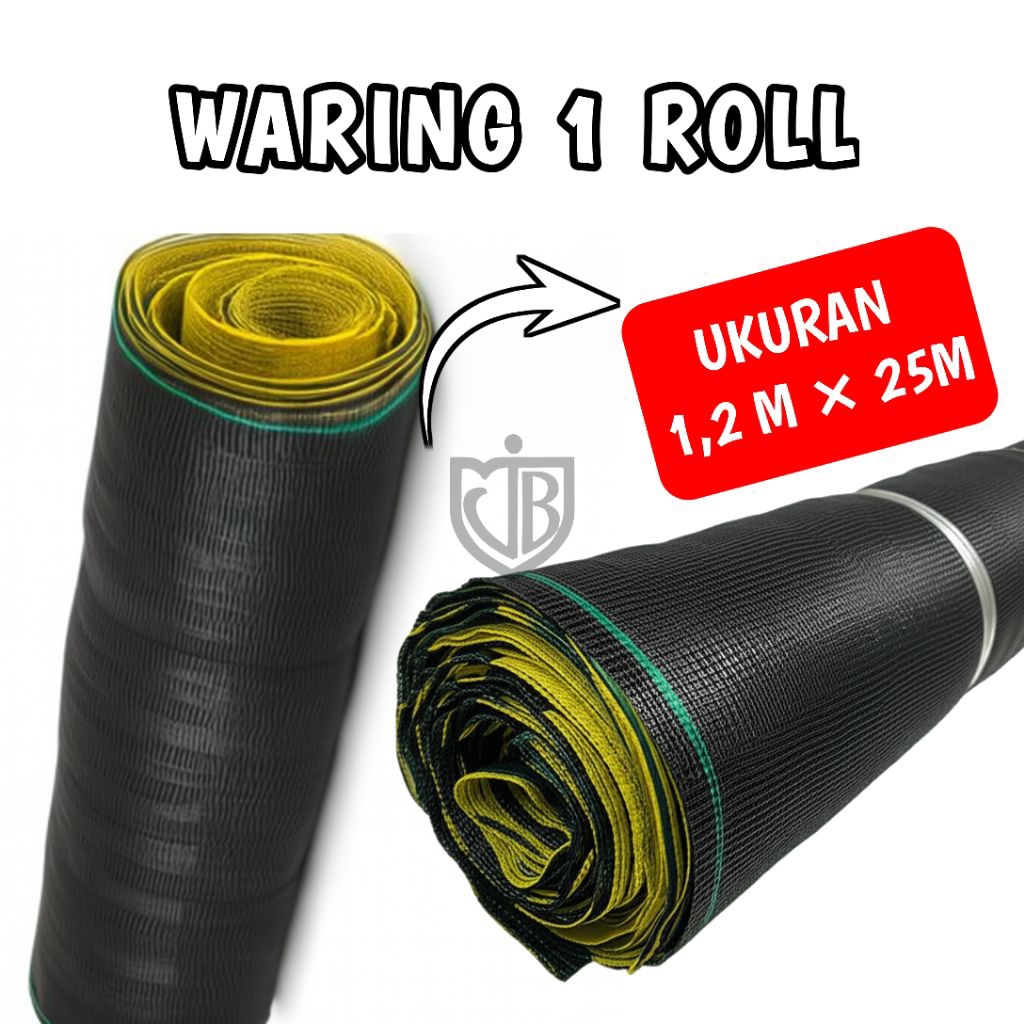 waring hitam 1 roll ukuran 120 cm x 25 meter