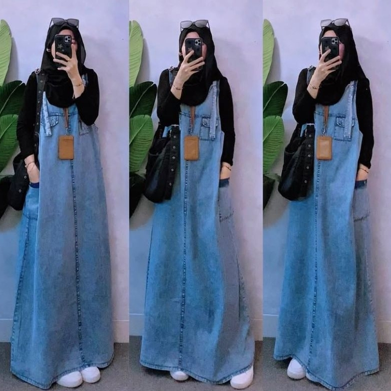 Overall Denim. DRESS MUSLIM, Fashion Muslim, baju wanita, Overall, fashion wanita, Overall Jeans