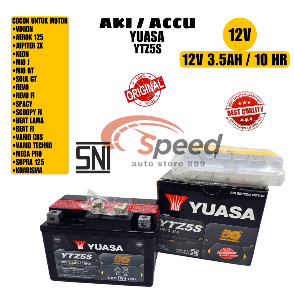 AKI ACCU YUASA ORIGINAL YUASA AKI TYZ5S ORIGINAL 12V