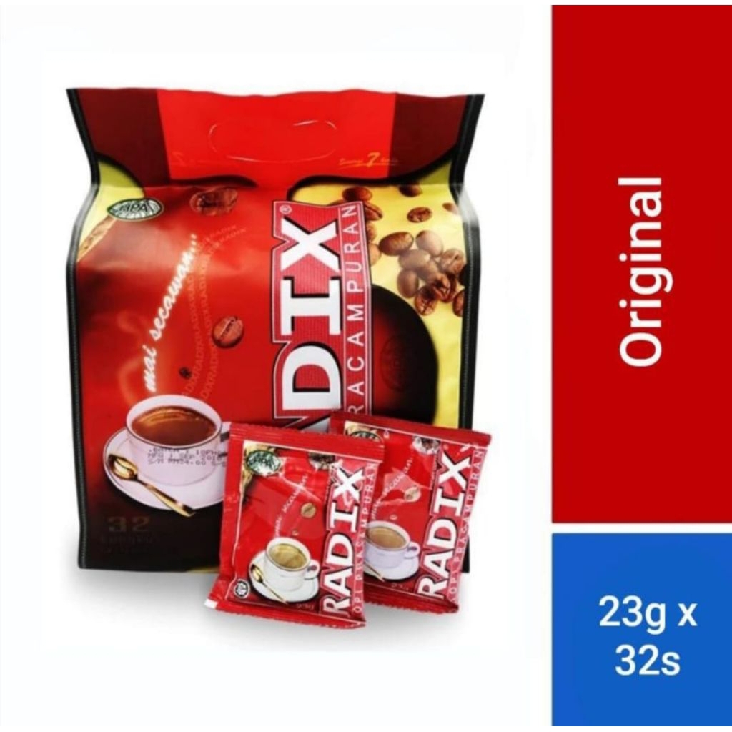 

Radix HPA jumbo original kopi instan malaysia 23g x 32sachet